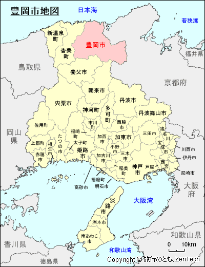 兵庫県豊岡市地図