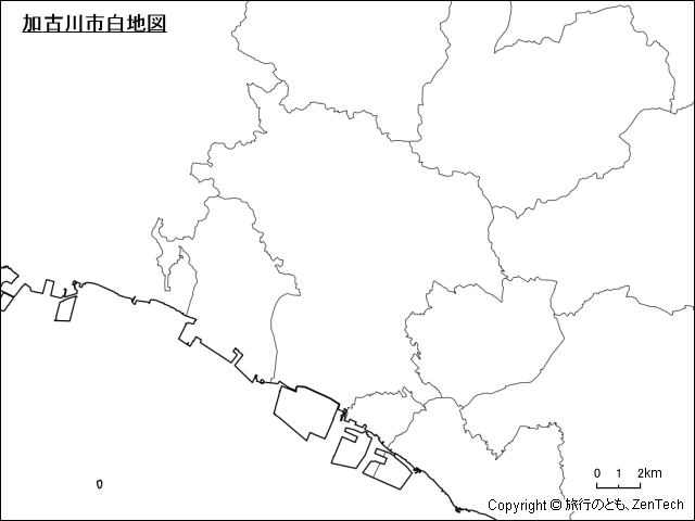加古川市白地図