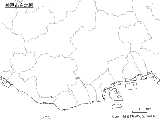 神戸市白地図