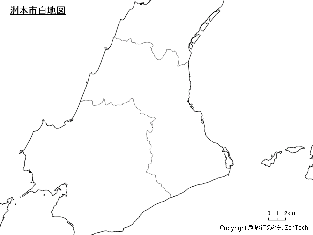 洲本市白地図