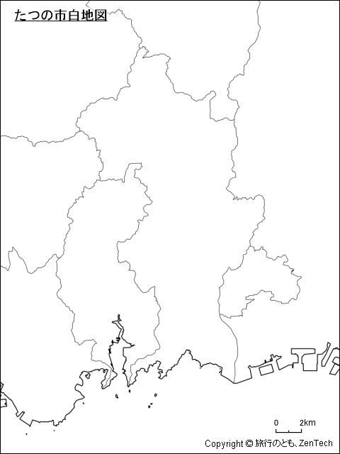 たつの市白地図