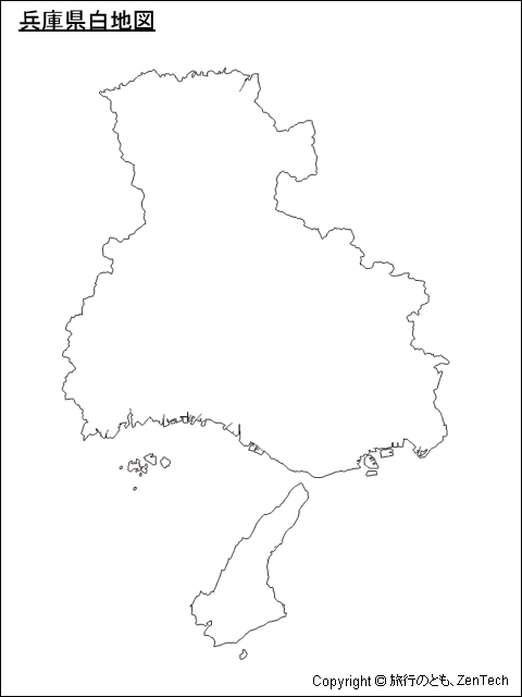 兵庫県白地図