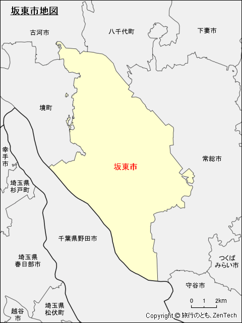 坂東市地図