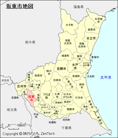 茨城県坂東市地図