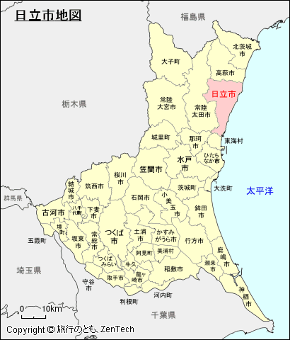 茨城県日立市地図