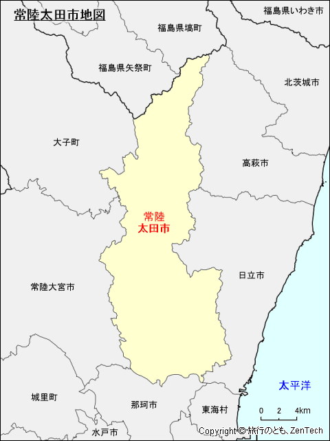 常陸太田市地図
