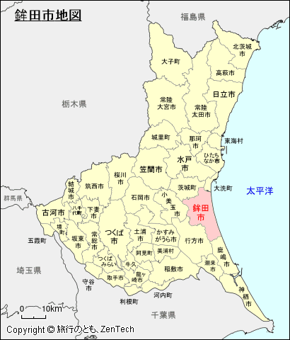 茨城県鉾田市地図