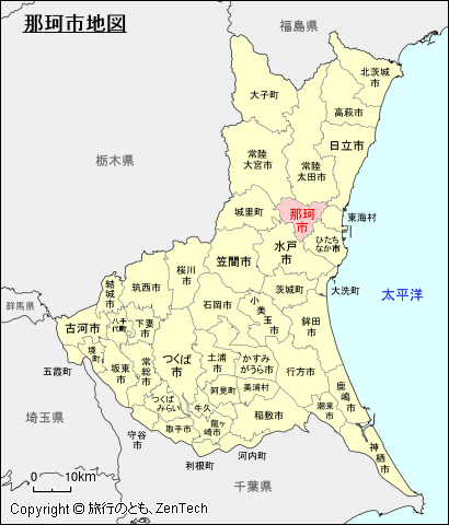 茨城県那珂市地図