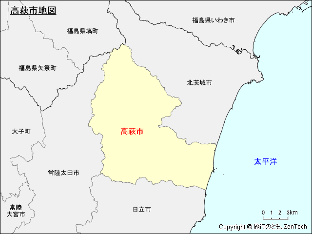 高萩市地図