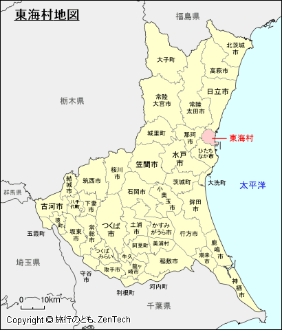 茨城県東海村地図