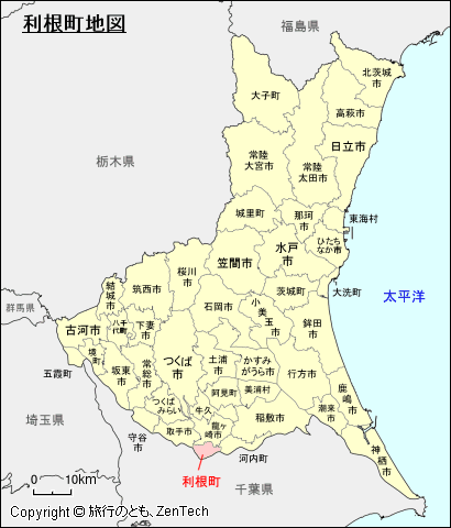 茨城県利根町地図