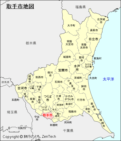茨城県取手市地図