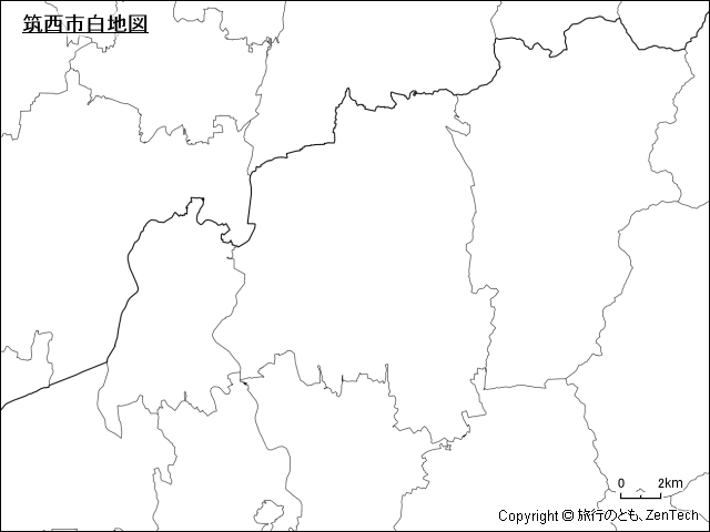 筑西市白地図