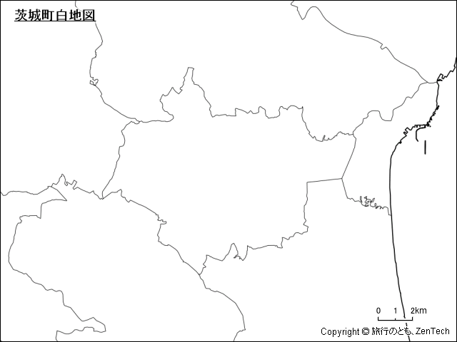 茨城町白地図