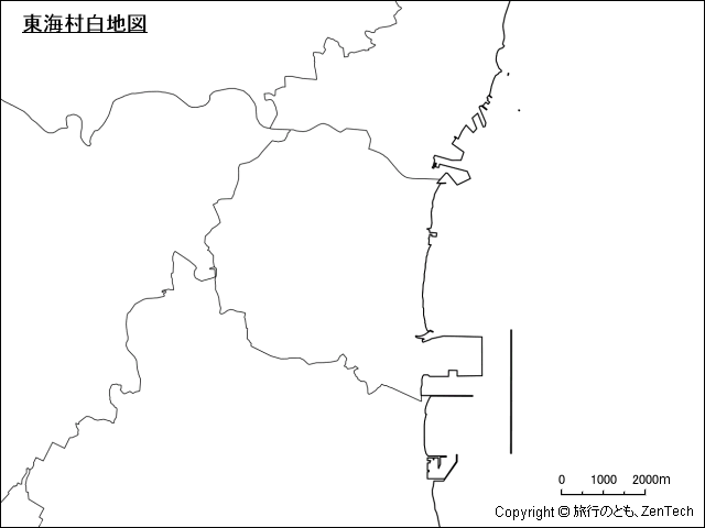 東海村白地図