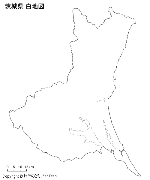 茨城県 白地図（標準サイズ）