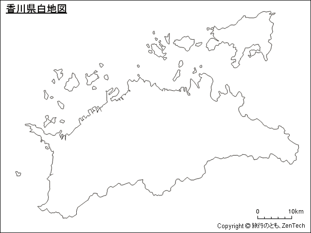 香川県白地図
