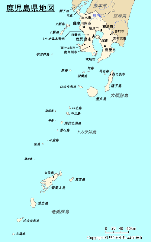 鹿児島県地図