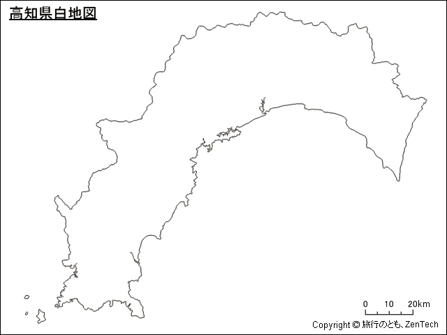 高知県白地図