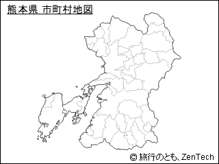 熊本県地図 旅行のとも Zentech