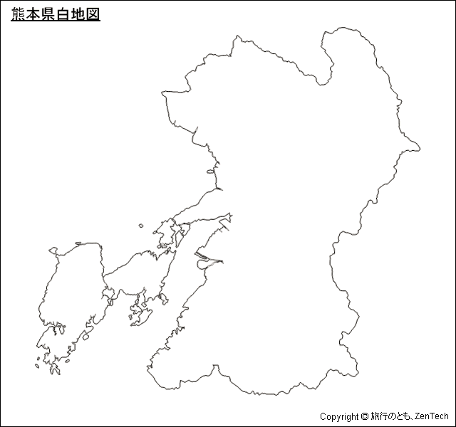 熊本県白地図