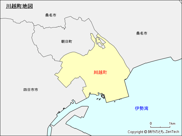 川越町地図