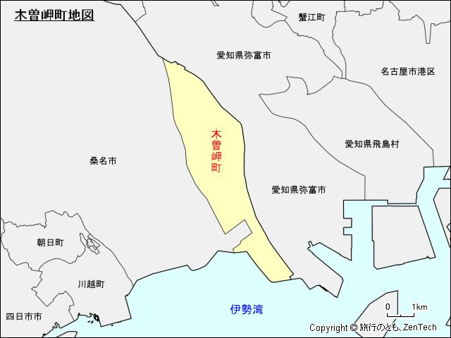 木曽岬町地図