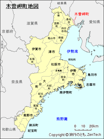 三重県木曽岬町地図