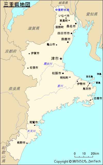 三重県地図 旅行のとも Zentech