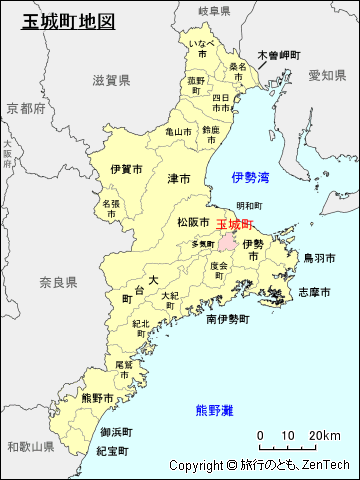 三重県玉城町地図