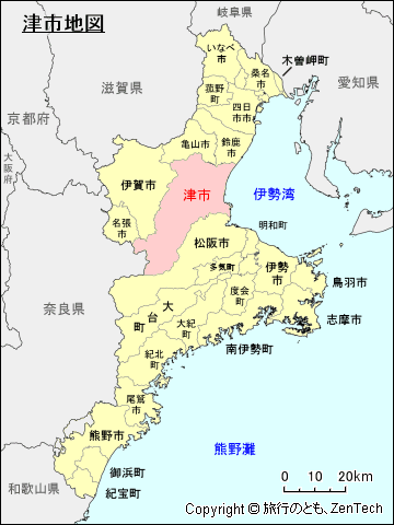 三重県津市地図
