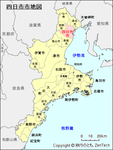 三重県四日市市地図
