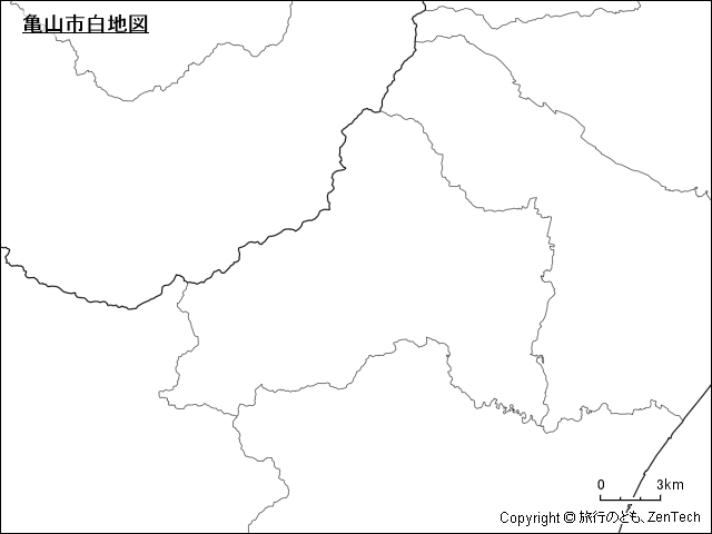 亀山市白地図