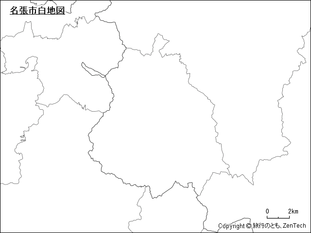 名張市白地図