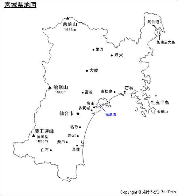 宮城県地図