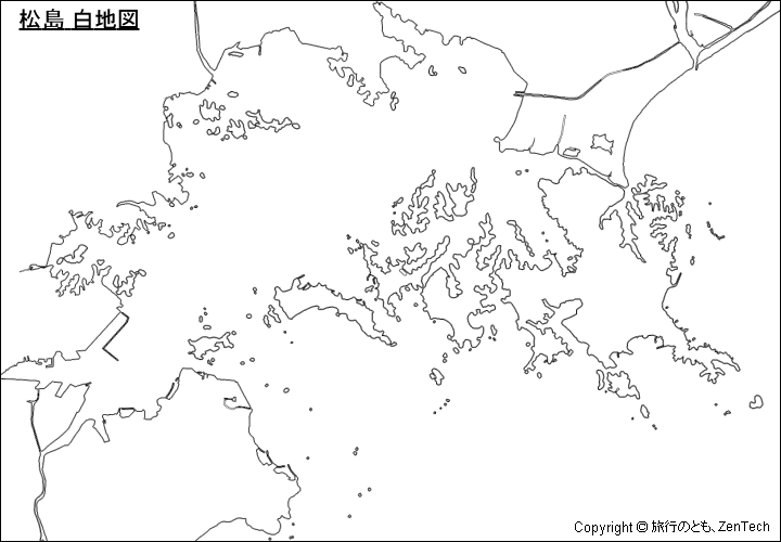 松島 白地図