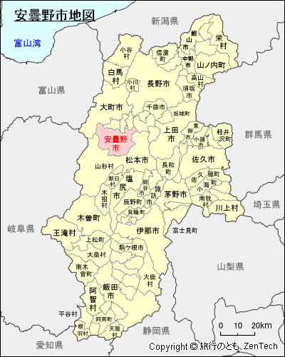 長野県安曇野市地図