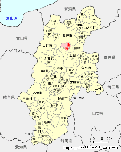 長野県千曲市地図