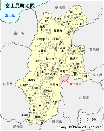 長野県富士見町地図