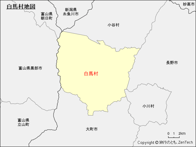 白馬村地図
