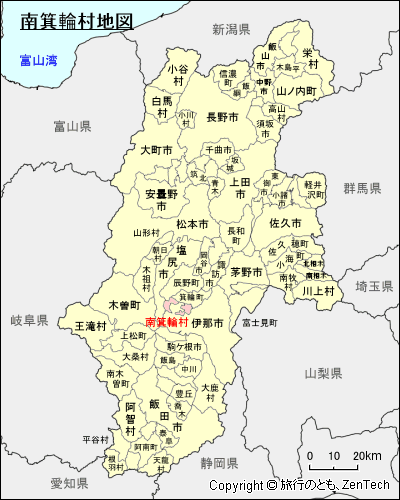 長野県南箕輪村地図