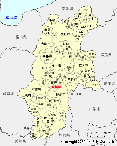 長野県箕輪町地図