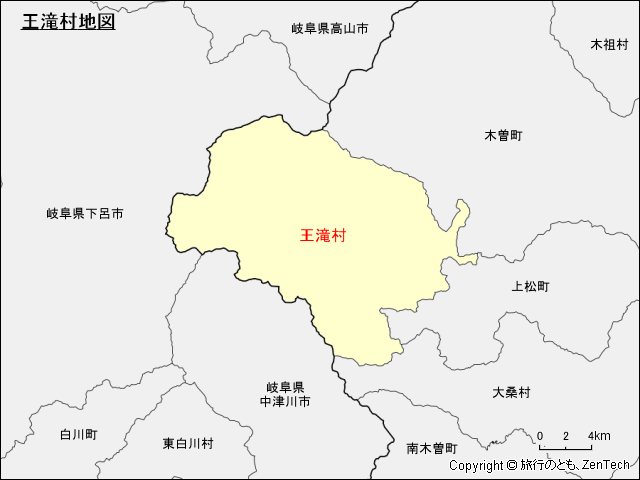 王滝村地図