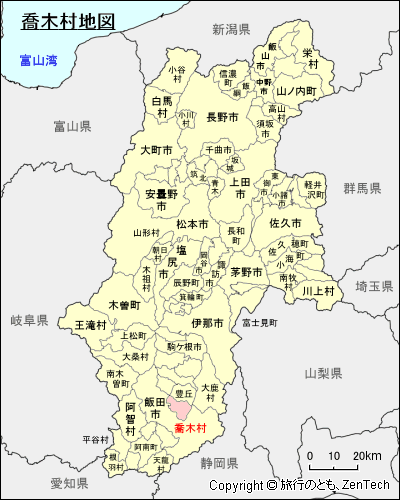 長野県喬木村地図