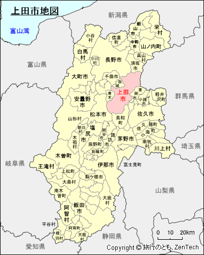 長野県上田市地図