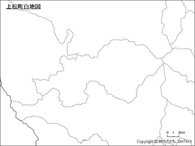 上松町白地図