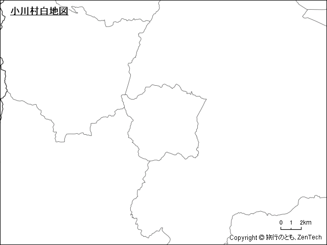 小川村白地図