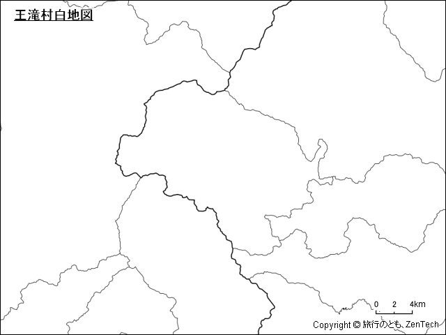王滝村白地図