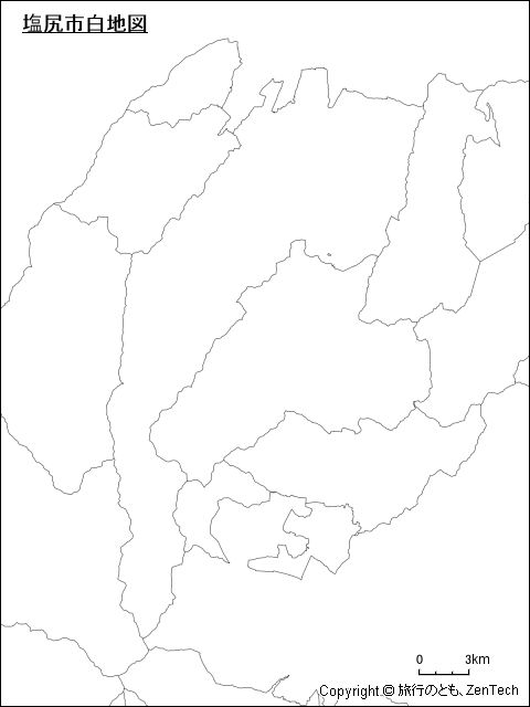 塩尻市白地図