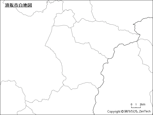 須坂市白地図